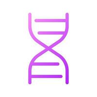 dna molekyl pixel perfekt lutning linjär ui ikon. arv gen. medicinsk laboratorium forskning. linje Färg användare gränssnitt symbol. modern stil piktogram. vektor isolerat översikt illustration