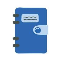 blå bok klotter tecknad serie för brevpapper skola verktyg klotter vektor illustration