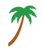 handflatan och kokos träd växt tecknad serie för sommar vektor illustration element