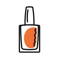 Orange Nagel Polieren Symbol mit schwarz Linie zum Maniküre Pediküre Vektor Illustration