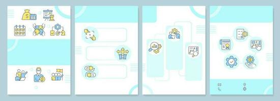 finansiell planera Framgång broschyr mall. folder design med linjär ikoner. redigerbar 4 vektor layouter för presentation, årlig rapporter