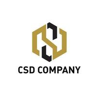 csd Monogramm Logo, industriell Stil. vektor