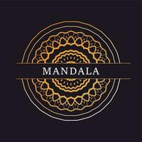 modern och lyx mandala vektor logotyp ikon illustration design med mandala text
