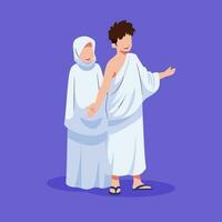 ein Paar im traditionell Muslim Kleider vektor