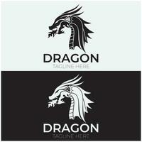 Drachen Logo Kunst fein modern vektor