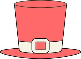 oben Hut Symbol im rot und Beige Farbe. vektor