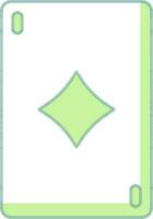 spielen Karten Symbol im Grün und Weiß Farbe. vektor