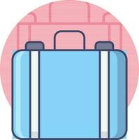 Koffer Symbol auf Rosa Hintergrund. vektor
