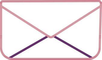 kuvert ikon i rosa och lila Färg. vektor