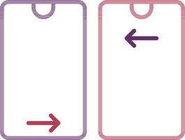Handy, Mobiltelefon Daten Transfer Symbol im Rosa und lila Farbe. vektor