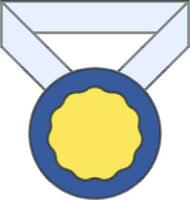 Medaille Symbol im Blau und Gelb Farbe. vektor