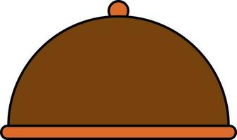 cloche ikon i brun och orange Färg. vektor