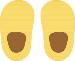 Gelb Schuhe Symbol auf Weiß Hintergrund. vektor