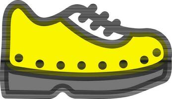 sportkläder skor ikon i grå och gul Färg. vektor