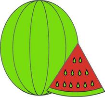 Wassermelone Symbol oder Symbol im Grün und rot Farbe. vektor