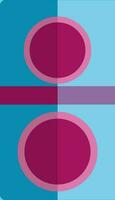 illustration av högtalare i rosa och blå Färg. vektor