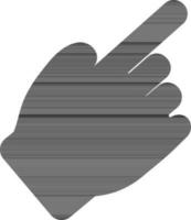 zeigen Finger Hand Geste. vektor