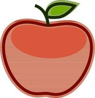 platt illustration av en röd äpple. vektor