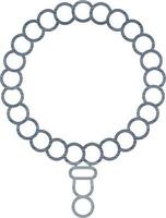 Perlen Girlande Symbol oder Symbol im dünn Linie. vektor