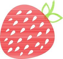 eben Stil Illustration von Erdbeere. vektor