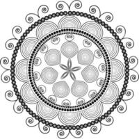 Blumen- Mandala Design, Vektor Illustration.