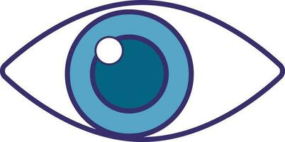 Vektor Auge Zeichen oder Symbol im eben Stil.