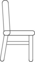 trä- stol ikon i stroke för Sammanträde begrepp. vektor