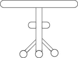 Tabelle Symbol zum Haushalt im Schlaganfall Stil. vektor