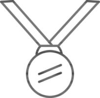 isoliert Medaille Symbol im schwarz Linie Kunst. vektor