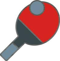 Tabelle Tennis Symbol im grau und rot Farbe. vektor