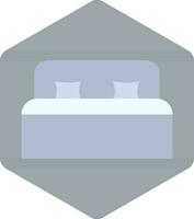 doppelt Bett Symbol im grau Farbe isoliert. vektor