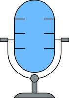 mikrofon ikon i blå och grå Färg. vektor