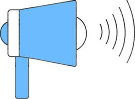 Lautsprecher Symbol im Blau und Weiß Farbe. vektor