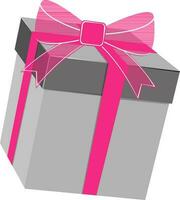 3d illustration av gåva låda slips upp med rosa band. vektor