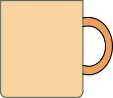 vektor illustration av kopp eller råna ikon i platt stil.