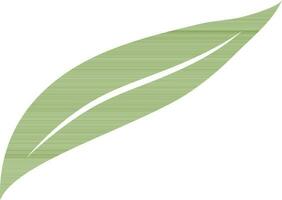 platt stil illustration av en grön blad. vektor