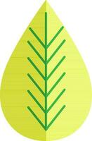 grön och gul blad ikon. vektor
