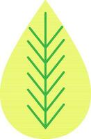 grön och gul blad ikon. vektor