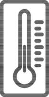 termometer ikon eller symbol i svart linje konst. vektor