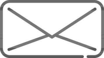 Briefumschlag oder Mail Symbol im dünn Linie Kunst. vektor