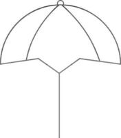 svart linje konst illustration av paraply ikon. vektor