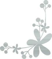 eben Illustration von grau Blumen. vektor