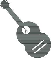 schwarz Farbe von Gitarre Symbol. vektor