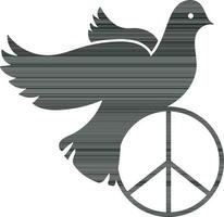 ikon av fågel på fred tecken. vektor