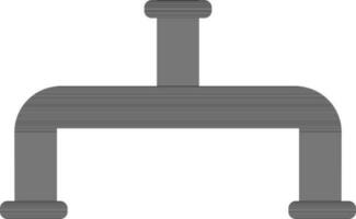Symbol von Rohr passend zu im schwarz Farbe. vektor