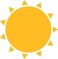 platt tecken eller symbol av Sol. vektor