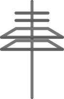 eben Stil Illustration von Antenne Turm. vektor