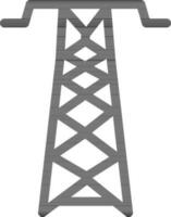 hög kraft linje illustration av torn. vektor