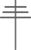 isolerat platt stil illustration av antenn torn. vektor