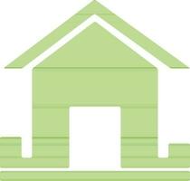 illustration av grön hus ikon. vektor